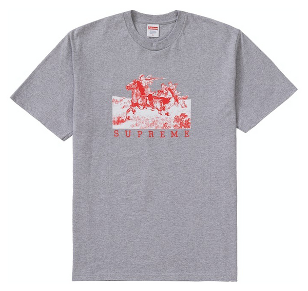 Supreme Horse Tee Gray and Red